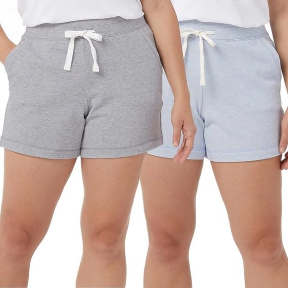 NWT 32 Degrees Women Ultra Soft Cotton Blend 2 Pk Gray/Blue Size L $50 1A006 - Picture 1 of 6